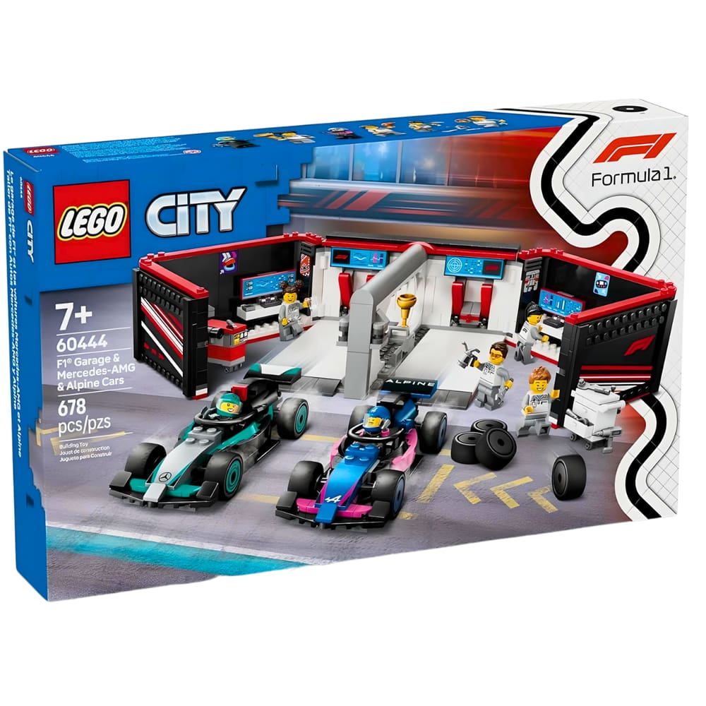 Lego City Garagem F1 e Carros Mercedes-AMG e Alpine 60444
