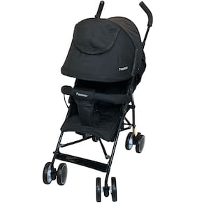 Carrinho de Bebe Passeio Guarda Chuva Passear Baby Alfa Preto