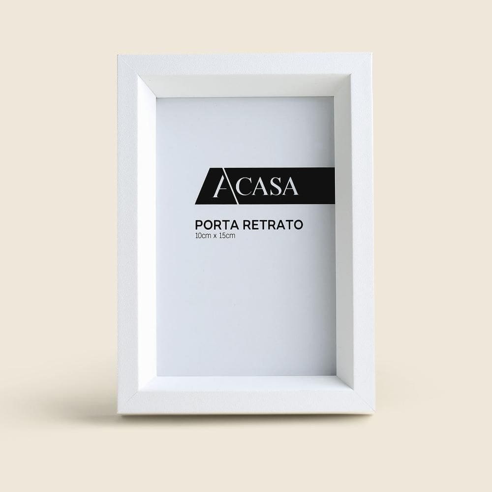 Porta Retrato Pirâmide Branco 15x21cm - A\\CASA