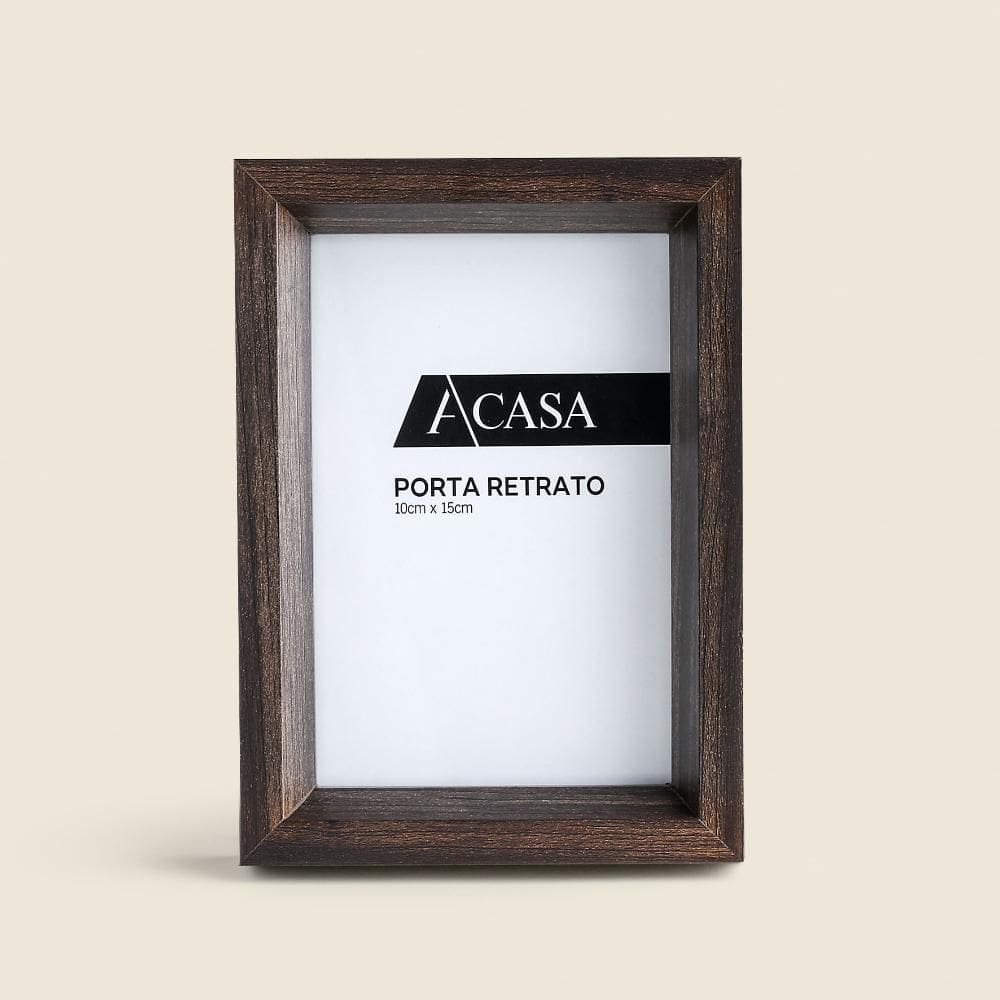 Porta Retrato Pirâmide Madeira 10x15cm - A\\CASA