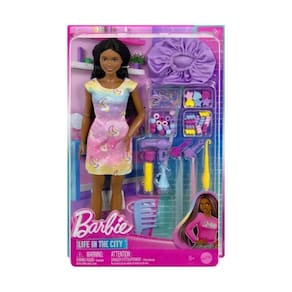 Boneca Barbie Brooklyn Conjunto Penteado Vida Na Cidade