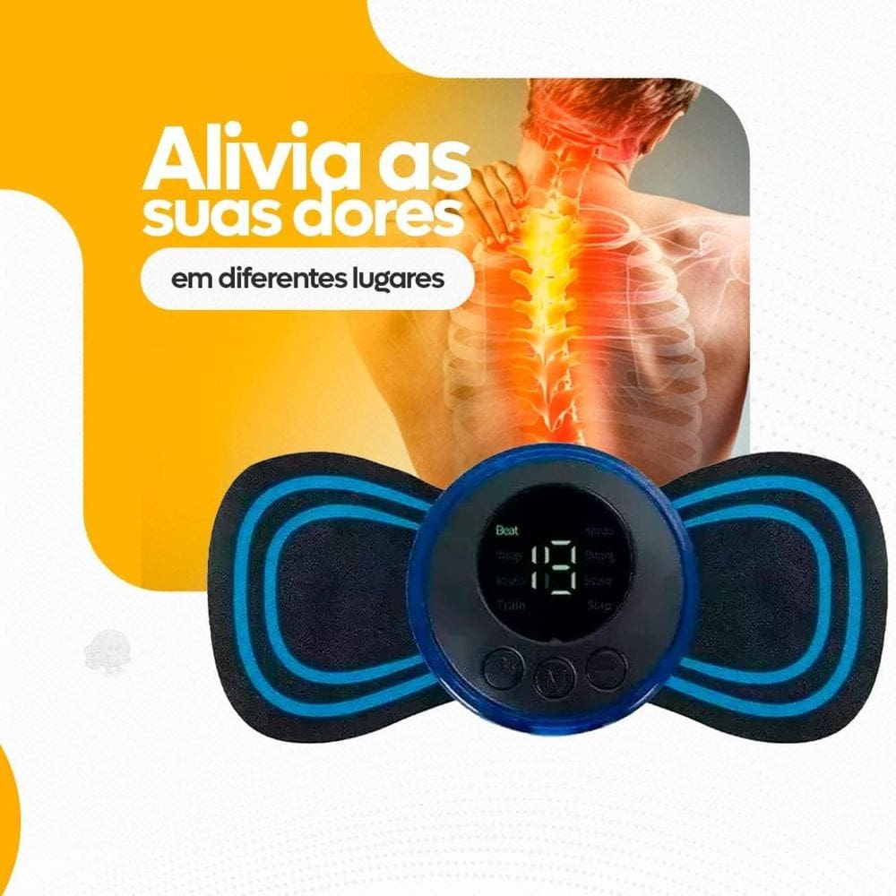 Massageador EMS Portátil | Relaxamento Muscular | 8 Modal.