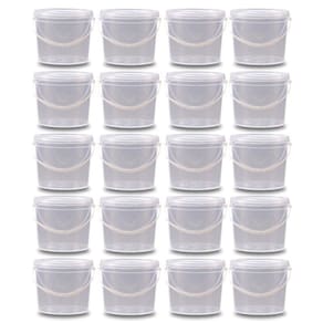 Balde Para Tinta Predial 2.2L Transparente - Kit 20 Pçs