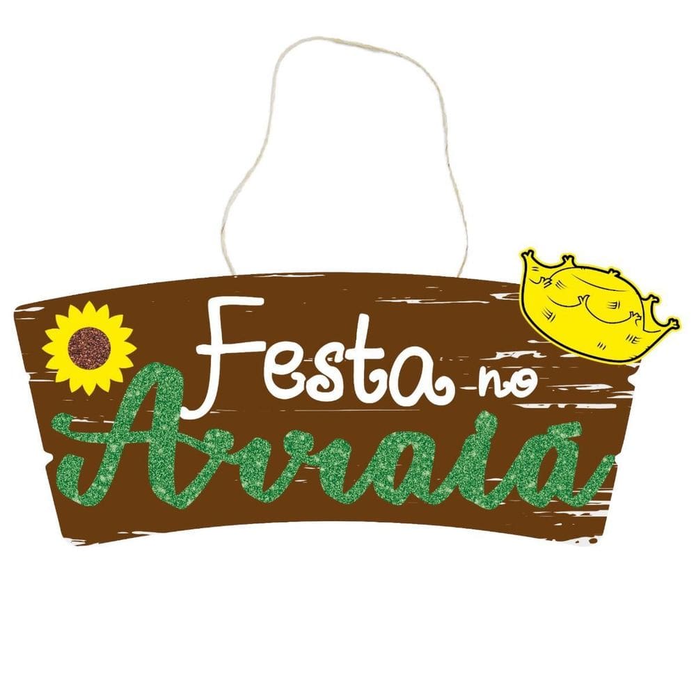 Placa Decorativa De Festa No Arraia Mdf
