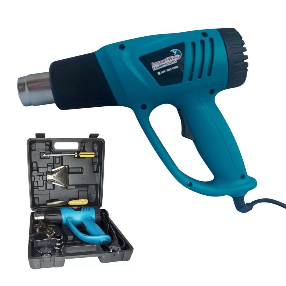 Soprador Térmico C/Maleta Acessórios Pistola Ar Quente 2000W