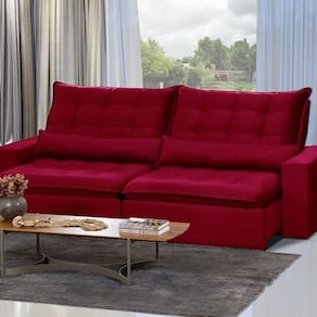 Sofá Ceará Modular 6 Lugares 290cm Retrátil e Reclinável