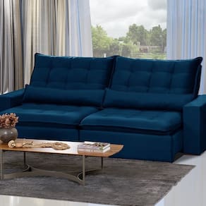 Sofá Ceará Modular 6 Lugares 290cm Retrátil e Reclinável