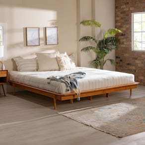 Base para Cama King Lunna Madeira de Pinus Caramelo