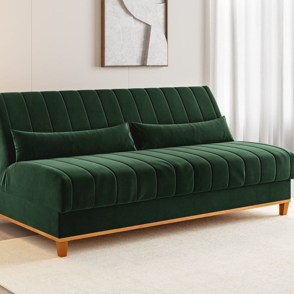 Sofá Cama 1,80cm Reclinável 3 Lugares Colors Azul
