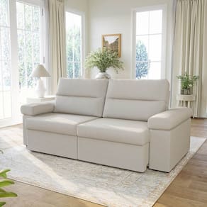 Sofá Retrátil e Reclinável 230cm Botero Cabecasa Madeiramadeira OFFWHITE