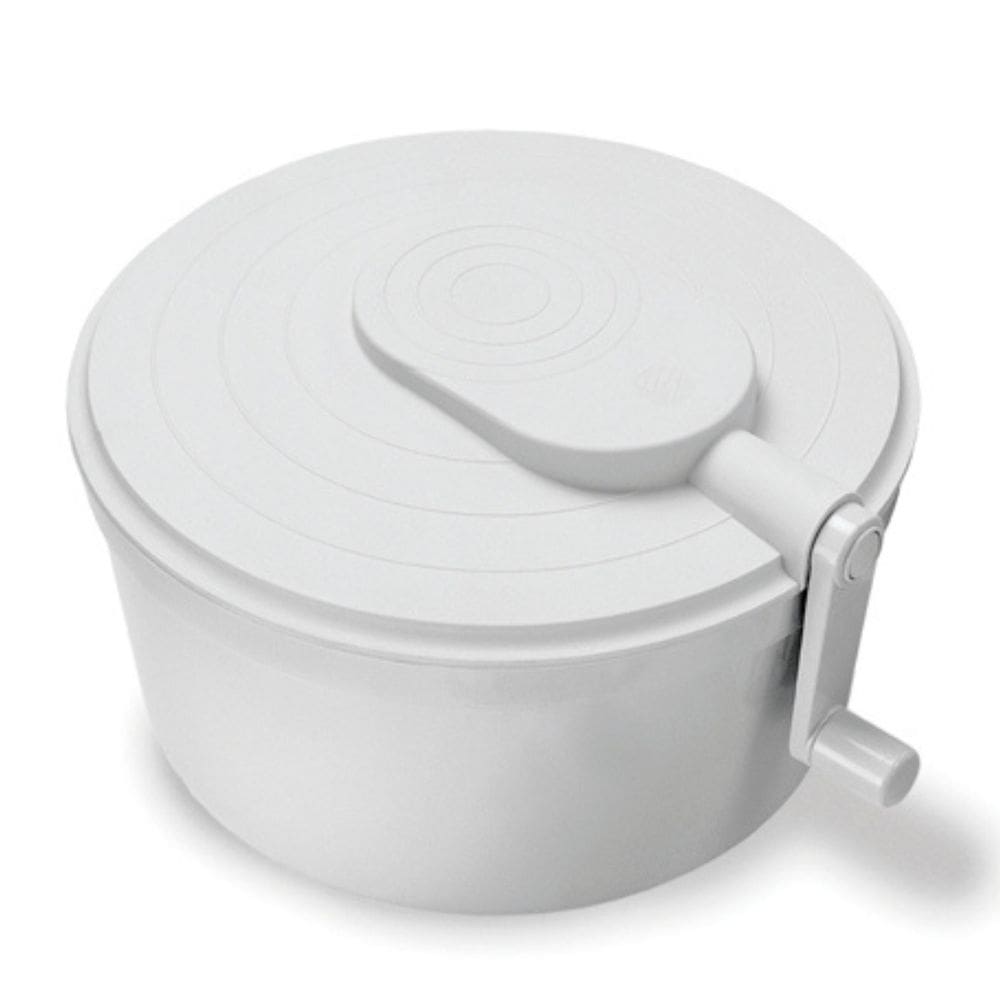 Centrífuga Lava e Seca Salada Saladeira Manual Verduras Folhas Alface Secador Branca Ghidini Importada
