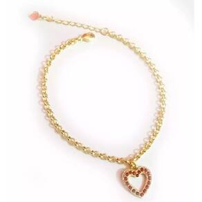 Pulseira Coração Amor Love Folheado a Ouro 18k