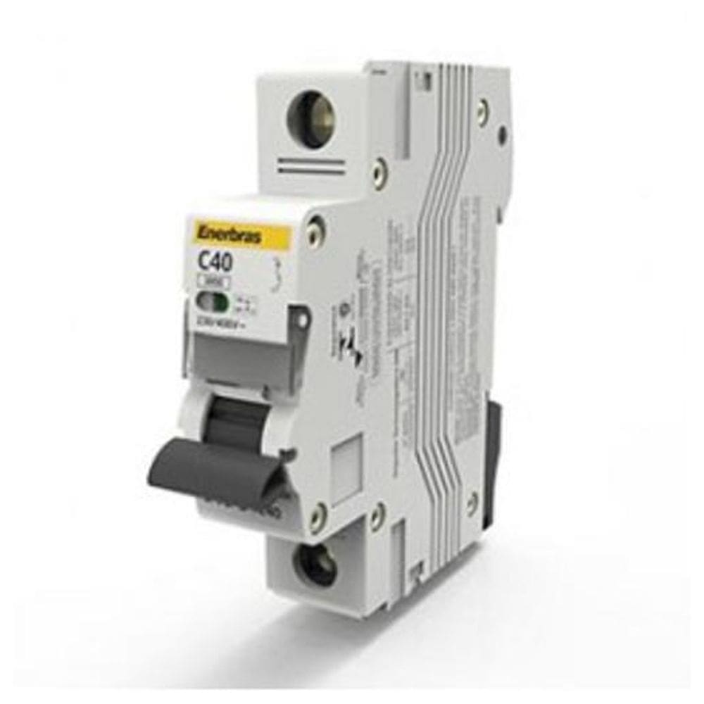 Disjuntor Monopolar Curva C 40A Din - Enerbras - Dt3-E1C40