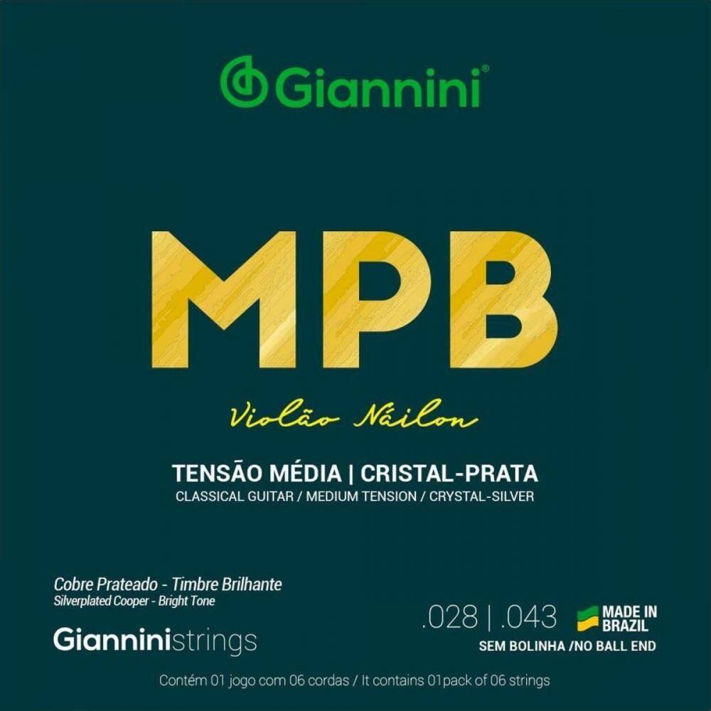 Kit 3 Encordoamento Violão Nylon Giannini Genws Médio Série Mpb