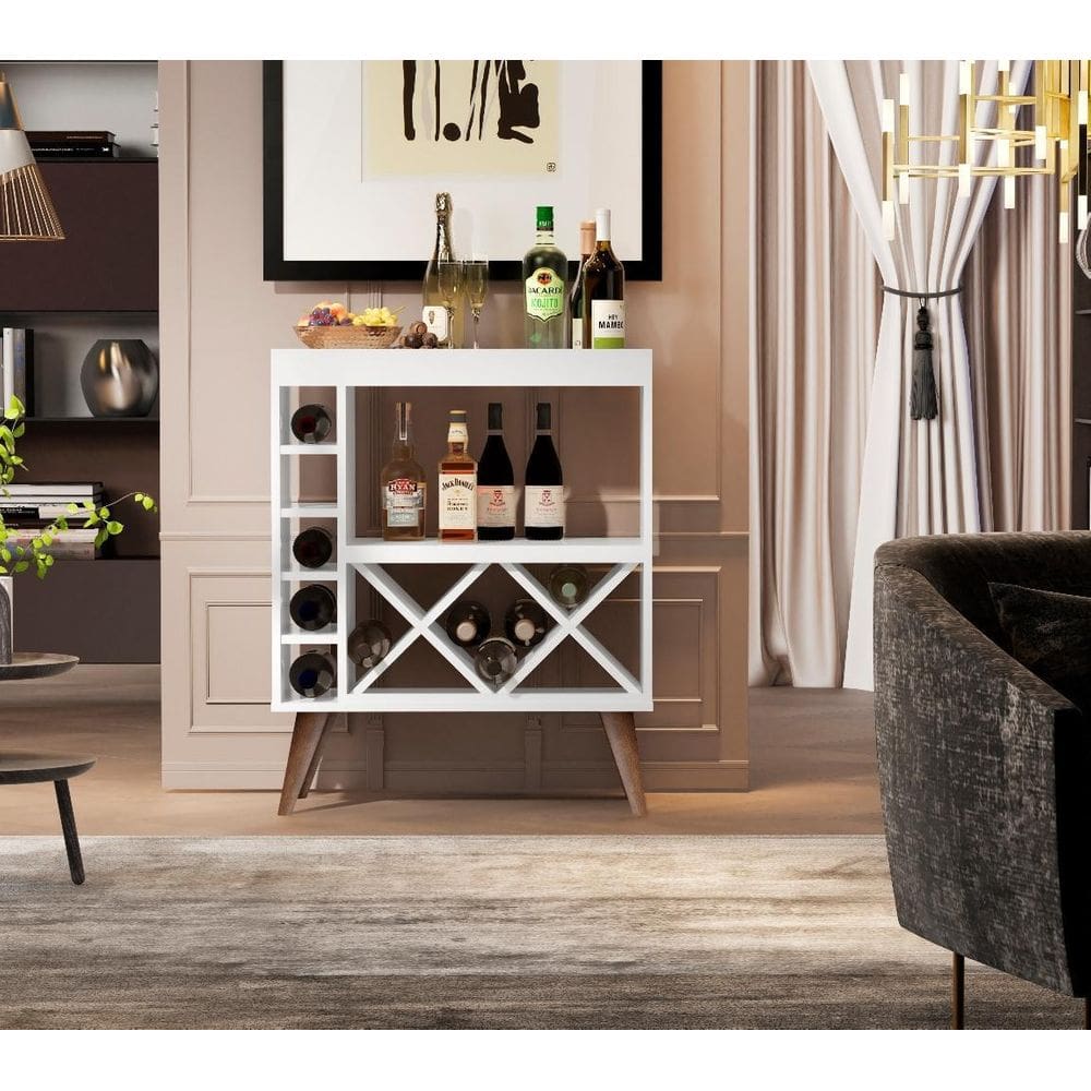Aparador com Adega Chateau - Pés Palito - Branco