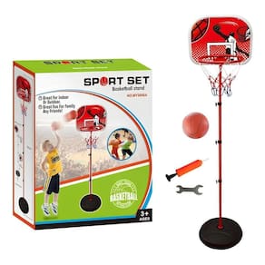 Kit Cesta Basquete Infantil Bola Bomba Ajustável 150Cm Aro20