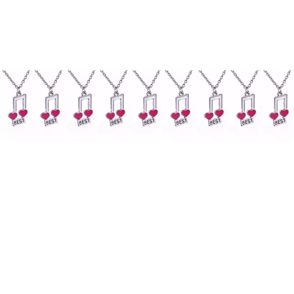Kit 9 Colares Best Friends Amizade Corrente Aço Inox