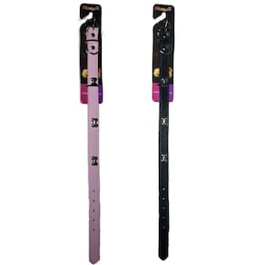Kit 2 Coleiras Courino Para Cachorros Com Aplique De Ossinho