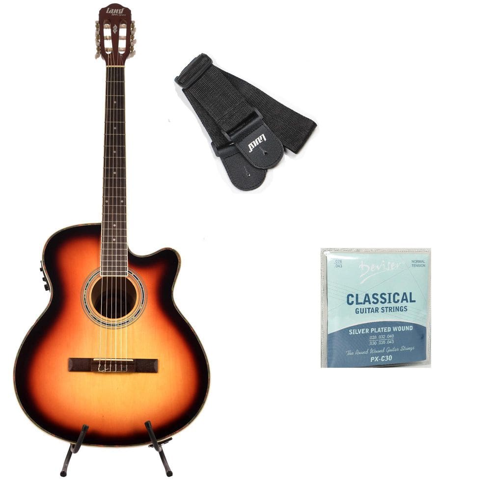 Kit Violão Sunburst Nylon+Correia+Encordoamento