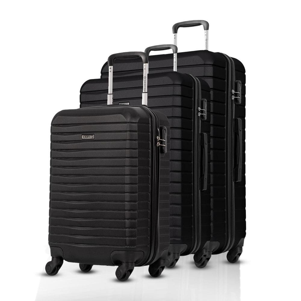Kit Malas Viagem Premium Deluxe Abs Cadeado 10Kg+23Kg+32Kg