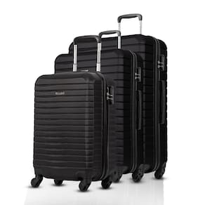 Kit Malas Viagem Premium Deluxe Abs Cadeado 10Kg+23Kg+32Kg