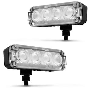 Farol Power Led Azul 4x1W 320lm 12V - Milha Strobo
