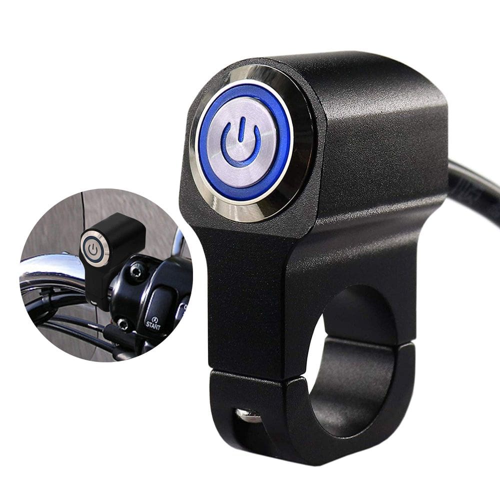 Interruptor de guiador de motocicleta Jeemitery 12V 10A CNC em liga de alumínio