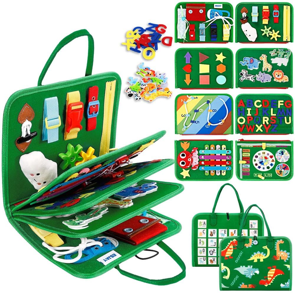 Brinquedos Montessori Toddler Busy Board Esjay para meninos e meninas