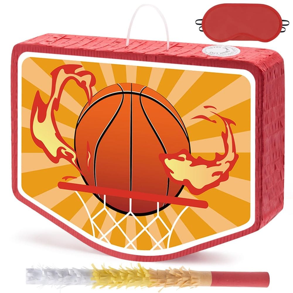 Piñata de basquete WERNNSAI Suprimentos para festas de basquete para crianças