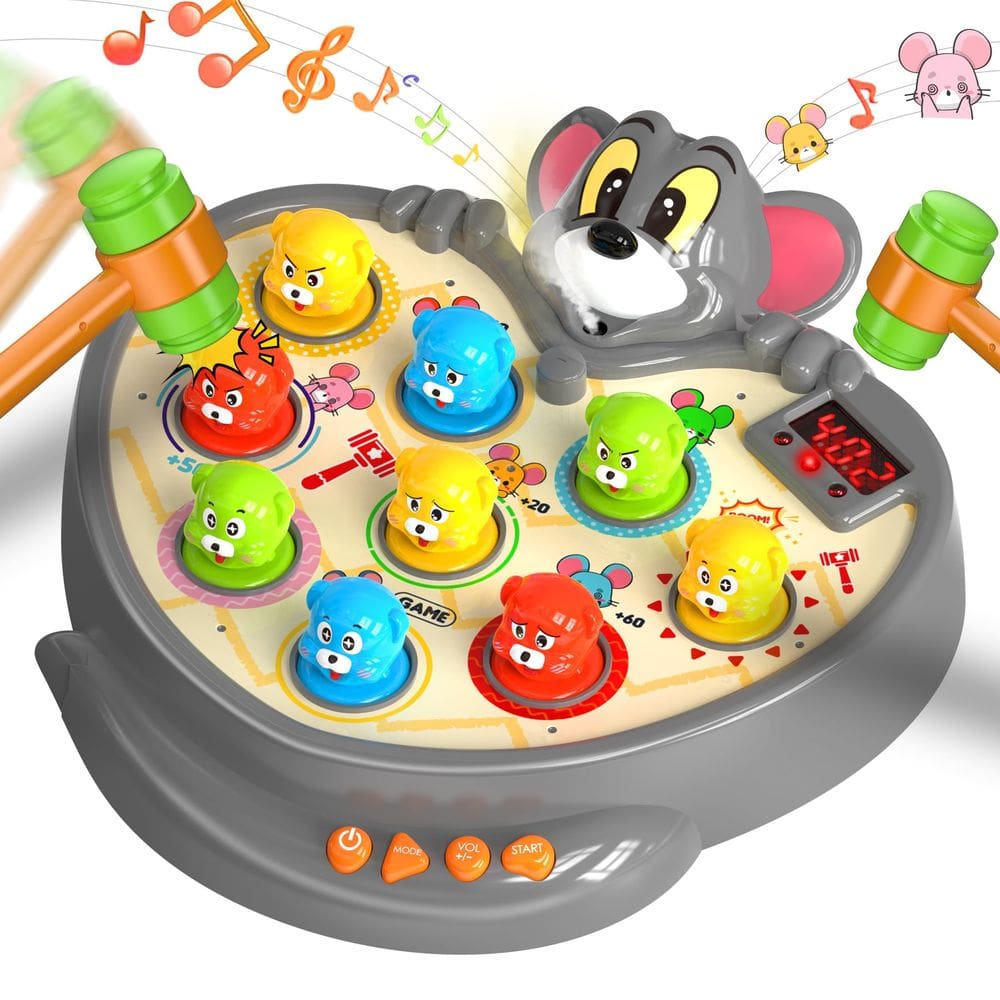 Toy HopeRock Mole-Tapping com Spray 2 Hammers 5 modos de jogo 9 músicas