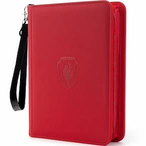 Encadernador de cartões Fabmaker Premium com zíper e 4 bolsos para 320 cartões