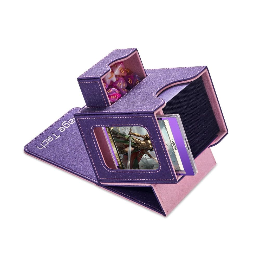 Card Deck Box Mage Tech para MTG Commander com bloco de cartas de 35 pontos