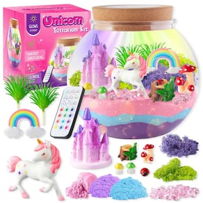 Kit de terrário JOYEEMAX Unicorn Light-Up com controle remoto