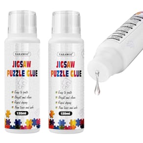 Cola de quebra-cabeça YAKAMOZ atualizada, transparente, solúvel em água, 240 ml