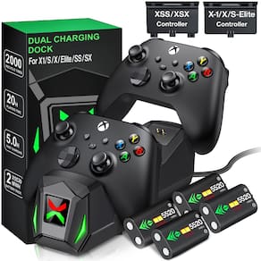 Estação de carregamento de controlador com bateria de 2x4800mWh Xbox
