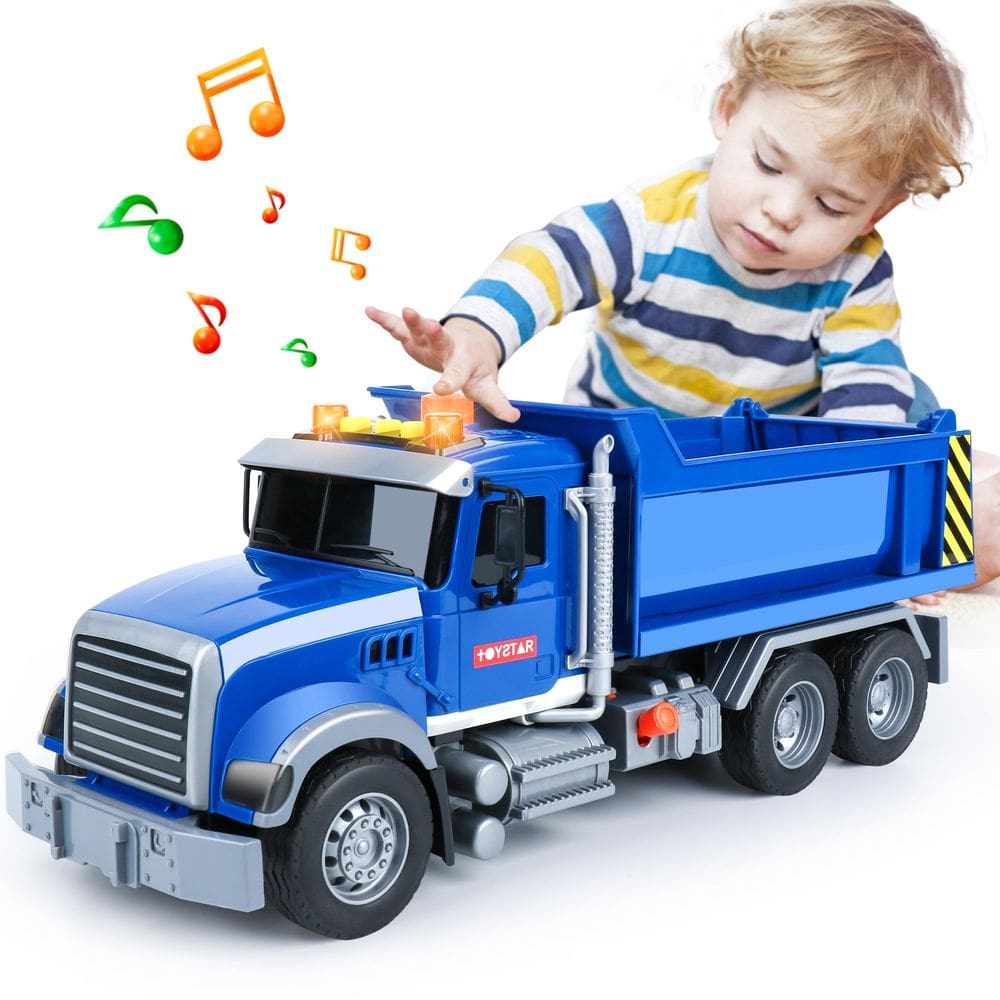 Caminhão basculante de brinquedo Dwi Dowellin Toddler para meninos de 3 a 5 anos com luzes