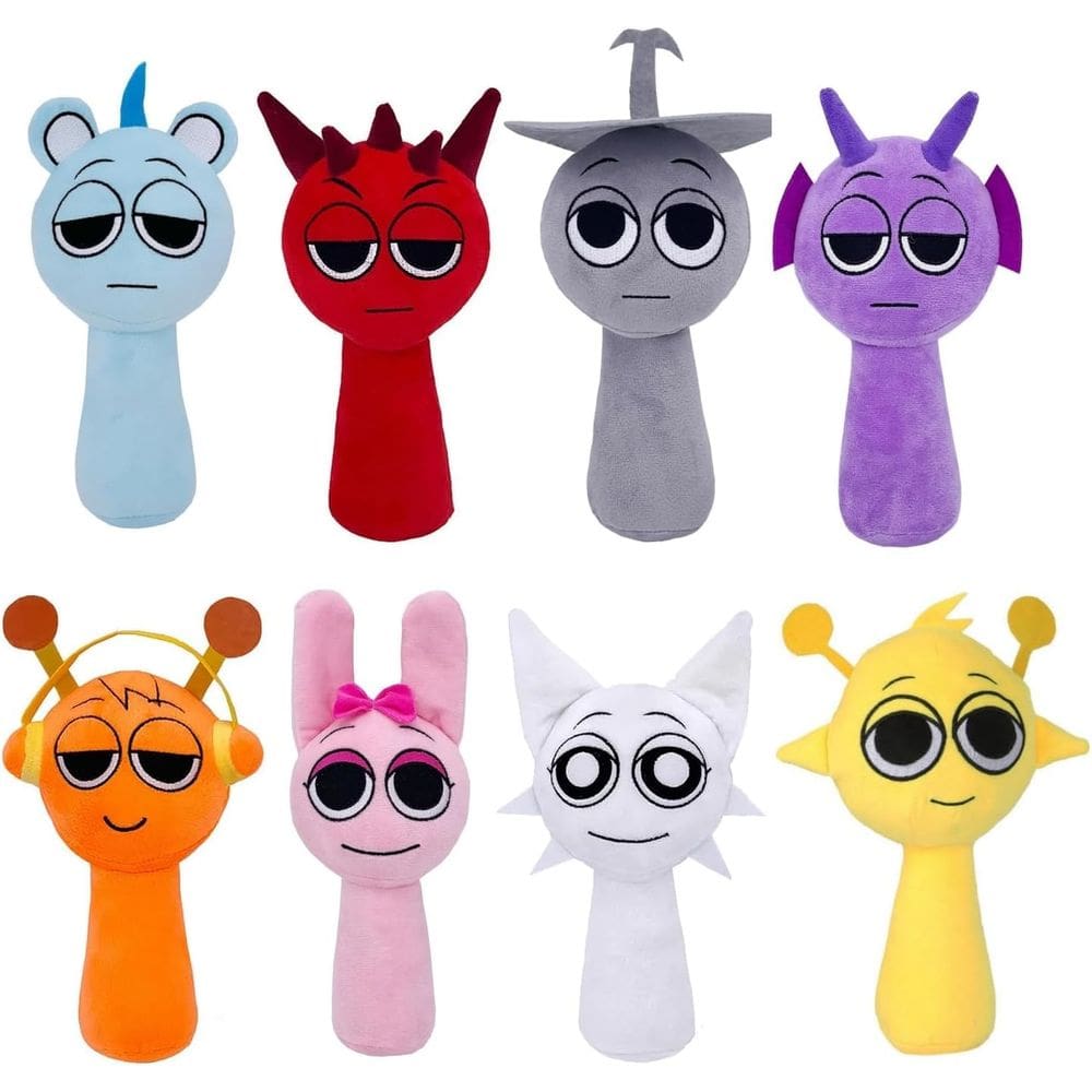 Brinquedo de pelúcia RWSEFK Sprunki Game 8 peças para crianças adultas de 20 cm