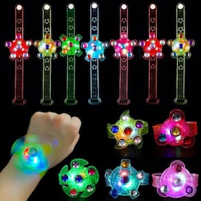 Pacote com 25 pulseiras LED Light Up Fidget Spinner