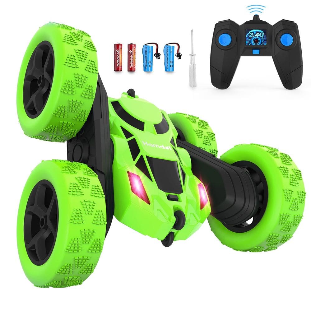 Carro de controle remoto Hamdol Double Sided 360° 4WD RC Green