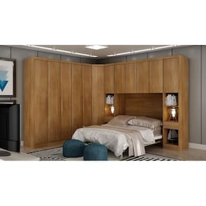 Modulado Casal Completo 6 Portas 8 Gavetas - Linea-Cumaru - Móveis Novo Horizonte
