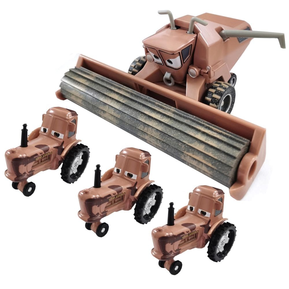 Toy Car Flmenunu Cow Tractor Car Car Die-Casting em escala 1:55