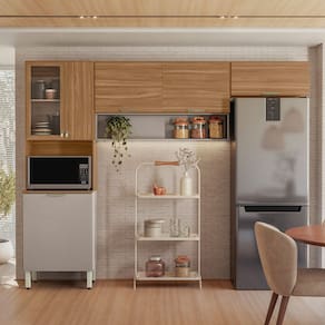 Cozinha Modulada 3 Peças com Vidro Alba Demóbile