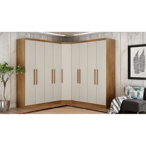 Modulado Closet Completo 9 Portas 6 Gavetas - Linea-Cumaru/Fendi - Móveis Novo Horizonte