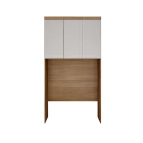 Modulado Aéreo Solteiro 3 Portas - Linea-Cumaru/Fendi - Móveis Novo Horizonte