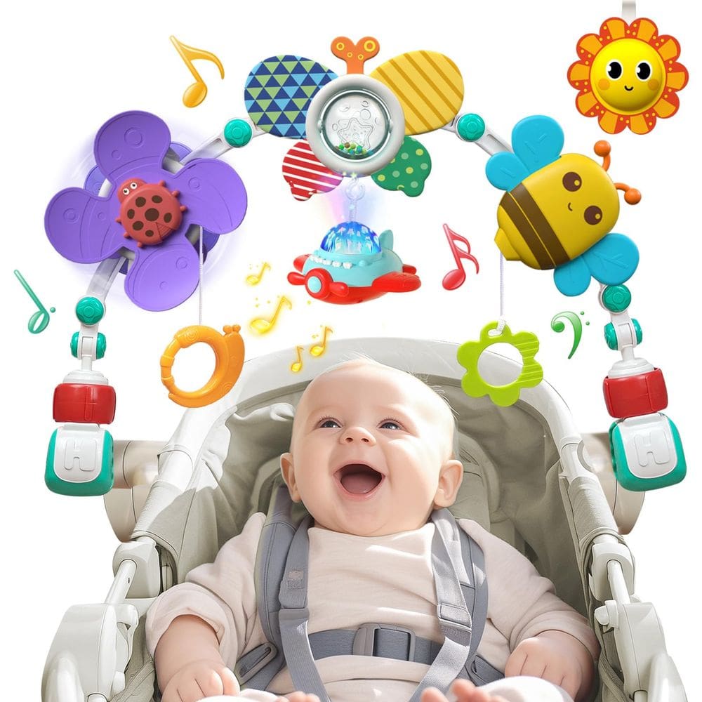 Carrinho de bebê musical Arch Toys qesfir para bebês e bebês