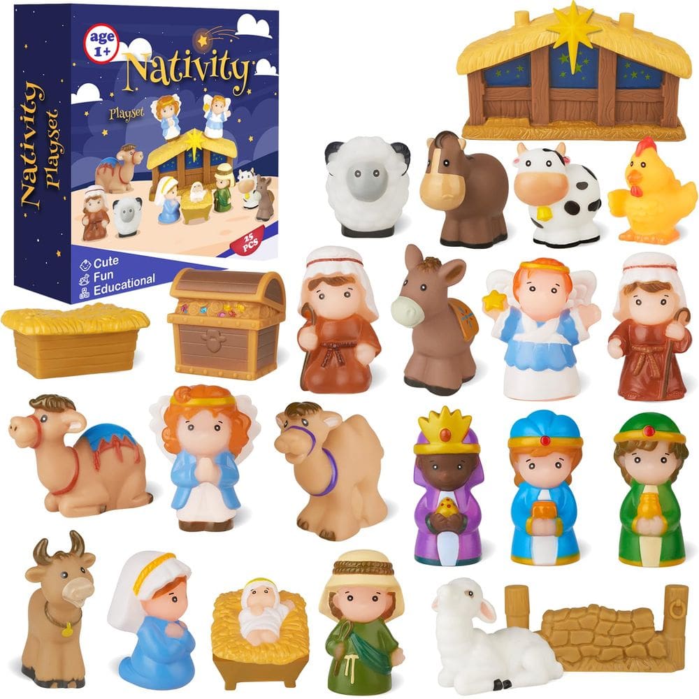 Conjunto de presépio HARDWIND para crianças Christmas Story 25 unidades