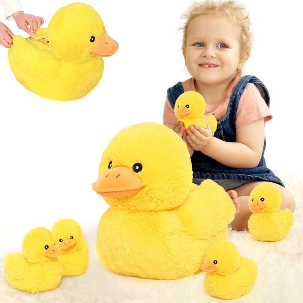 Bicho de pelúcia MaoGolan Duck Mommy com 5 patinhos de 40 cm