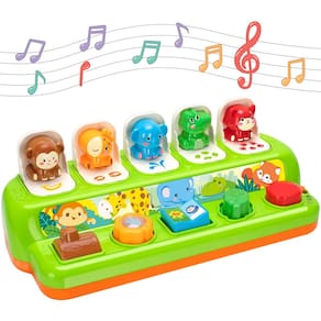 Pop Up Toy Duchong para crianças de 1 ano e 12 a 18 meses com música