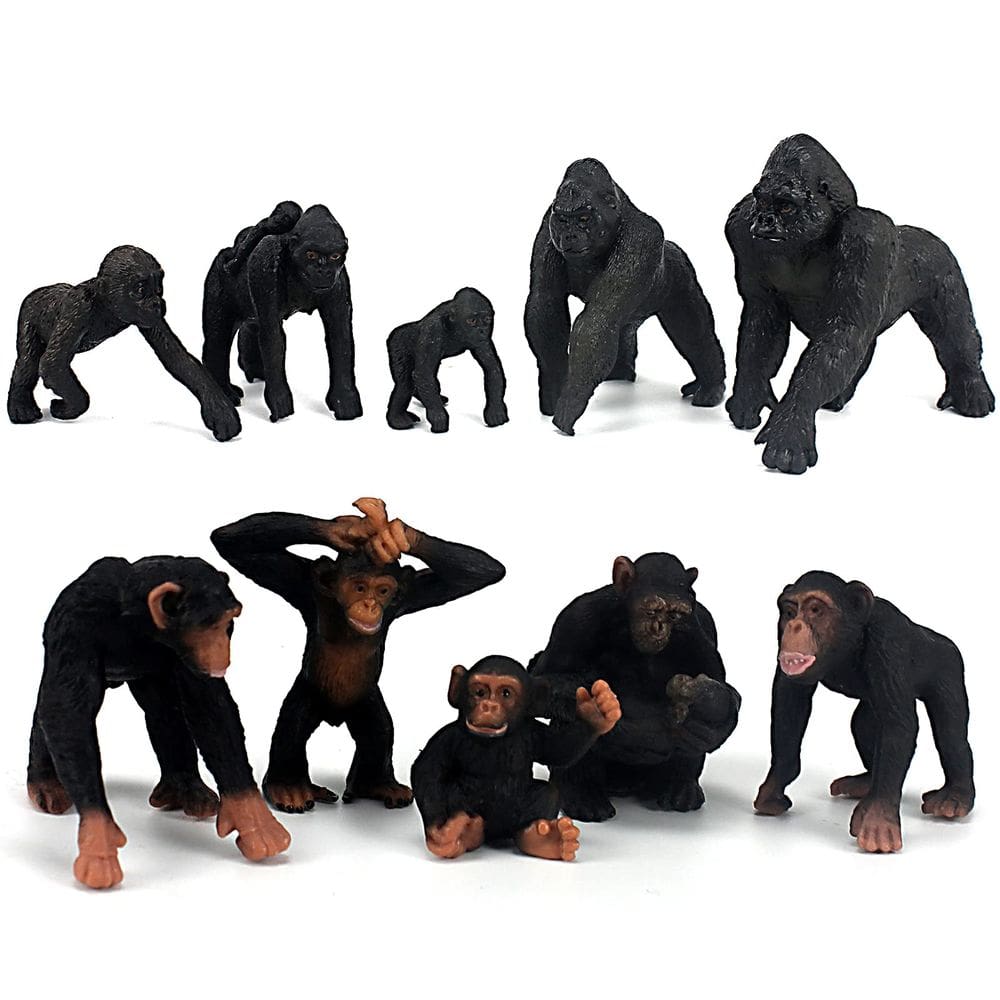 Conjunto de bonecos de brinquedo FUNSHOWCASE African Jungle Animals de 10 peças