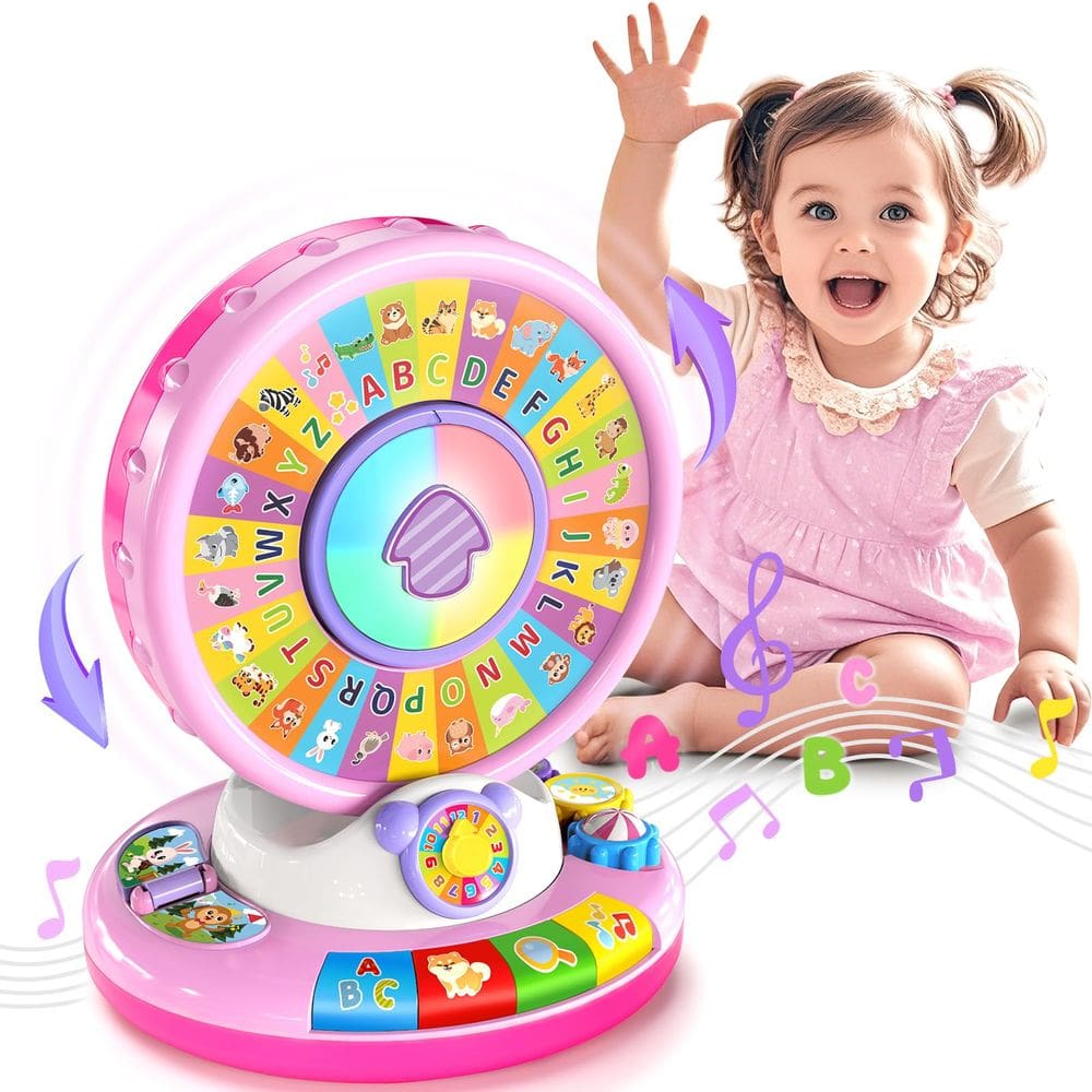 Aprendendo Toy Duchong Spin and Sing Alphabet Zoo de 1 a 3 anos